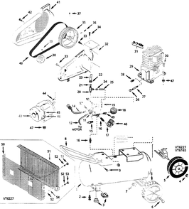 Part Location Diagram of MC015400AJ Campbell Hausfeld Electric Motor